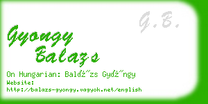 gyongy balazs business card